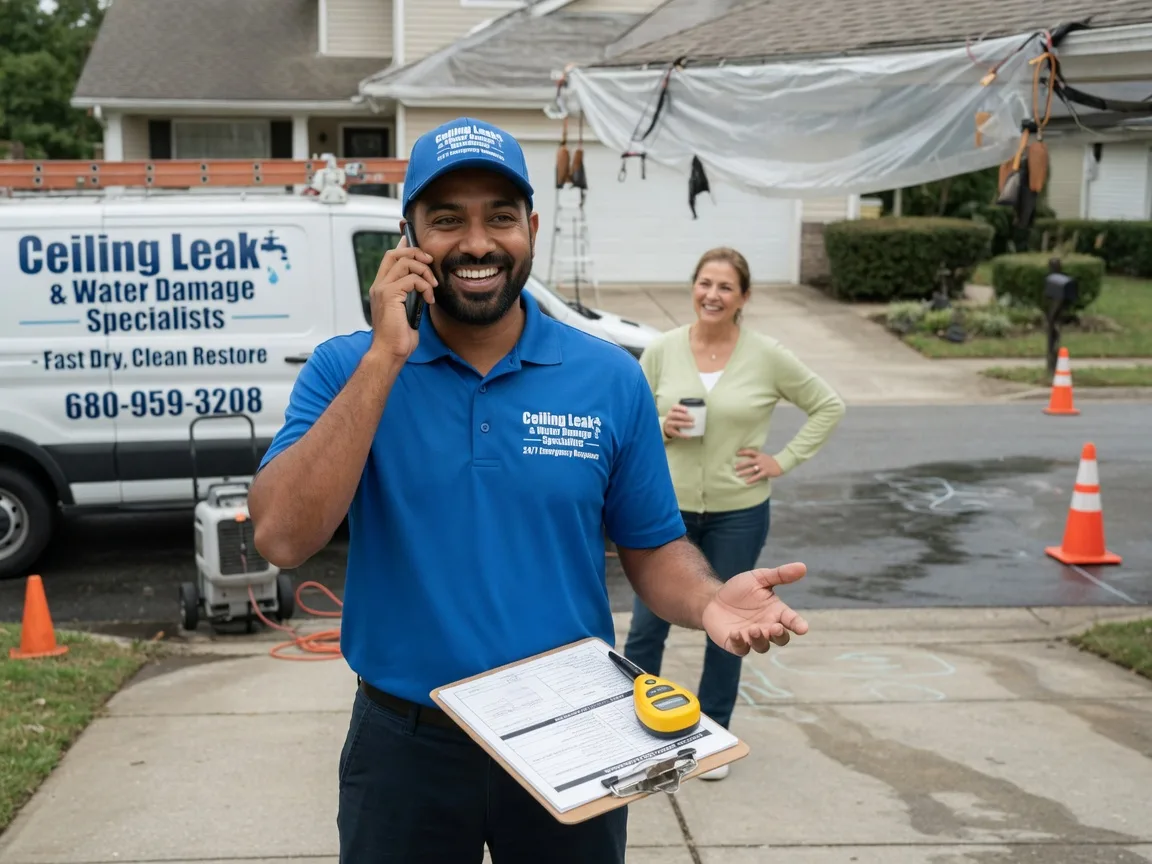 Ceiling Leak Cleanup Round Lake, IL FAQs